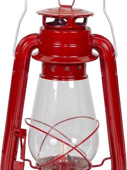 Stansport 12" Hurricane Lantern (127), 12inch, Red